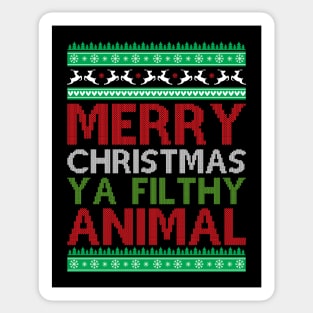 Merry Christmas Ya Filthy Animal Sticker